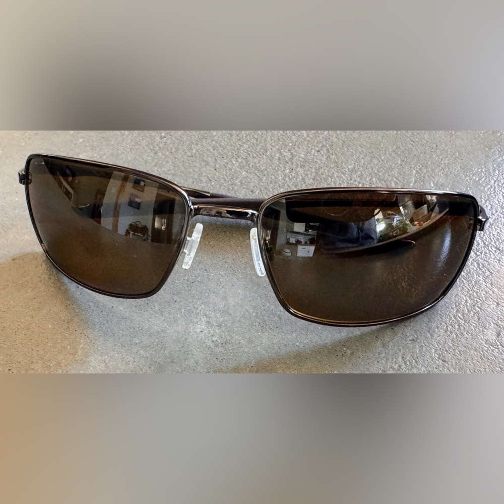 Oakley Black and Brown Square Wire Sunglasses